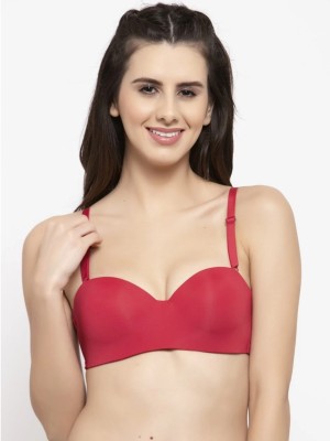 Voler Haut Women T-Shirt Lightly Padded Bra(Red)