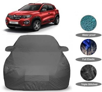 TWONE Car Cover For Renault Kwid (With Mirror Pockets)(Grey)