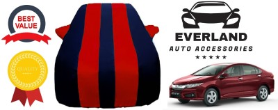 EverLand Car Cover For Honda City i-Vtec (With Mirror Pockets)(Red, Blue)