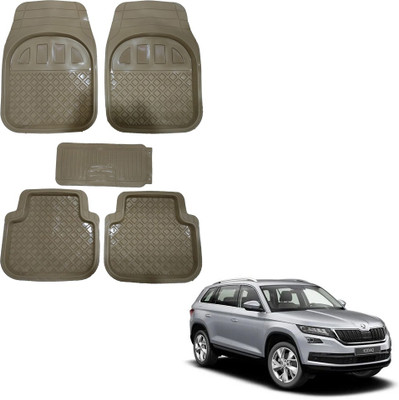 Oshotto Rubber Standard Mat For  Skoda Kodiaq(Beige)