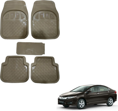 Oshotto Rubber Standard Mat For  Honda City i-Dtec(Beige)