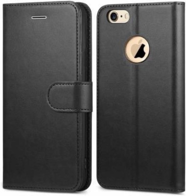 Luxury Counter Flip Cover for Apple Iphone 7s Plus Premium Quality |Dual Stiched |Complete Protection| Back Cover(Black, Dual Protection, Pack of: 1)
