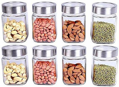 MOOZICO Glass Grocery Container  - 310(Pack of 8, Clear)