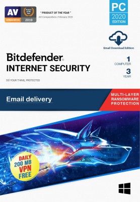 bitdefender 1 PC PC 3 Years Internet Security (Email Delivery - No CD)(Home Edition)