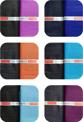 JHABAK'S Cotton Blend Self Design Shirt & Trouser Fabric