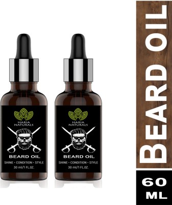 Haria Naturals Premium Beard Oil- Enriched with Rose & Sandalwood Oil For Faster Beard Growth Hair Oil(60 ml)