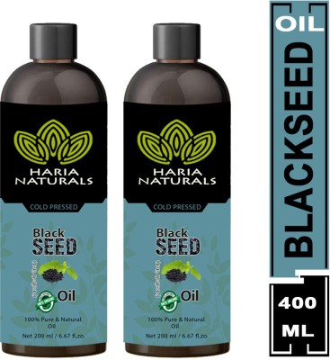 Haria Naturals Blackseed Oil 200 ml Pack of 2 Bottle Hair Oil(400 ml)
