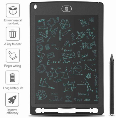 Ephemeral Portable LCD Writing Board Slate Drawing Record Notes Digital Notepad with Pen Handwriting Pad Paperless Graphic Tablet (Black) (Black)(Multicolor)