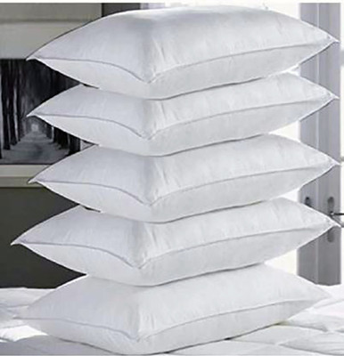 Navi collection Microfibre Solid Sleeping Pillow Pack of 5(White)