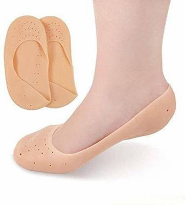 Fulkiza Silicone Gel Crack Pad Anti Heel full feet Heel Support (Beige) Heel Support Heel Support
