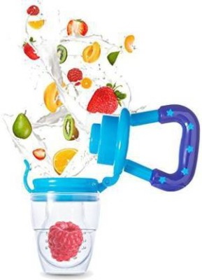 SS Sales Silicone Food and Fruit Nibbler/Feeder with Extra Silicone Mesh (Multicolor  - SILICONE(Blue)