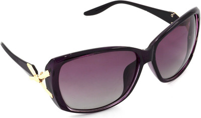 Chanda Khuba Rectangular Sunglasses(For Men & Women, Pink)