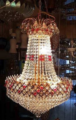 PR Prashant Styles New Good Looking K9 Crystal chandeliers Chandelier Ceiling Lamp(Multicolor)