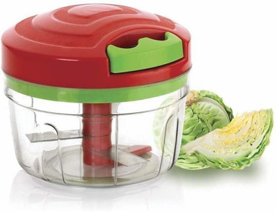 Entice Enterprise New Handy Mini Plastic Chopper with 3 Blades Vegetable & Fruit Chopper(1)