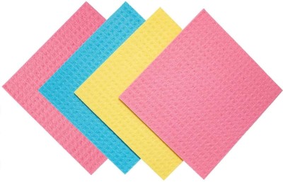 poksi Superior quality kitchen Cleaning Cloth, Wipe Wet and Dry Sponge Cleaning Cloth(4 Units)