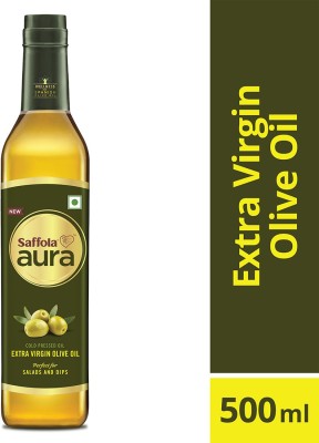 Saffola Aura Extra Virgin Blended Oil Plastic Bottle (500 ml)
