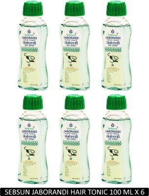 SEBSUN JABORANDI HAIR TONIC 100ML BOTTLE - (PACK OF 6) Hair Oil(600 ml)