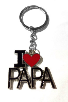 gtrp I-Love-Papa-Red-Color-Heart-Zinc-Alloy-Metal-KEY-CHAIN Key Chain