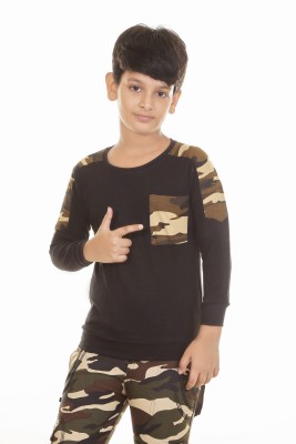 SmartRAHO Boys Printed Cotton Blend T Shirt(Multicolor, Pack of 1)