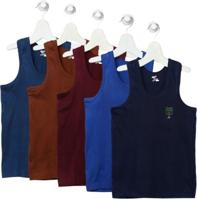 Rupa Jon Kids Vest For Boys Cotton Blend(Multicolor, Pack of 5)