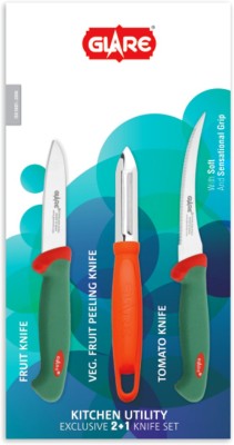 Glare Kitchen Utility Knife 3 Pcs Set Kitchen Tool Set(Knife, Peeler)