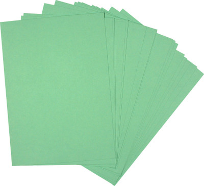 snow crafts SINGLE UNRULED A4 130 gsm Coloured Paper(Set of 1, Light Green)