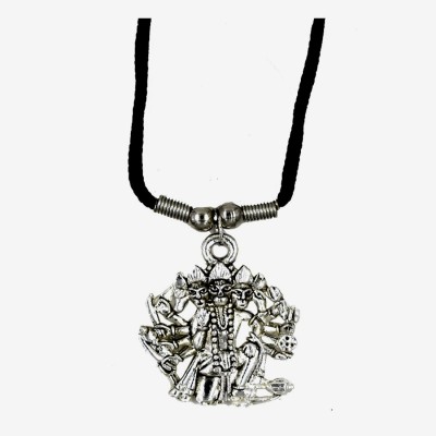 AFH Panchamukhi Hanuman Silver Plated Yantra - For Pooja Health, Wealth, Prosperity and Success Metal Pendant Set