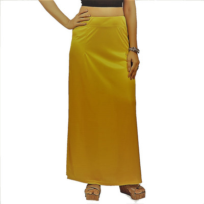 YMS MANGOYELLOWSTRAIGHTFIT Lycra Blend Petticoat(L)