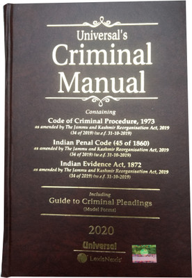 Criminal Manual ( Containing : Code Of Criminal Procedure, 1973. Indian Panal Code 45 To 1860. Indian Evidence Act, 1872. With Short Notes Hardbound In English)(Hardbound, Universal)