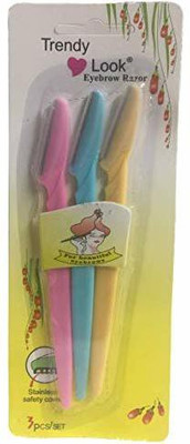 Trendylook Eyebrow Shaper Trimmer Grooming Razor 1 Pack 3 pieces, Women(Pack of 3)