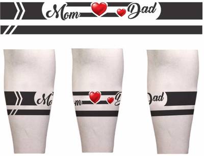 voorkoms Mom Dad Hand Band Tattoo Men and Women Waterproof Temporary Body Tattoo