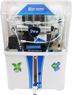 Aquagrand Shine Normal Alkaline + ro + uv + uf + TDS Controller 12 L RO + UV + UF + TDS Water Purifier (Multicolor)