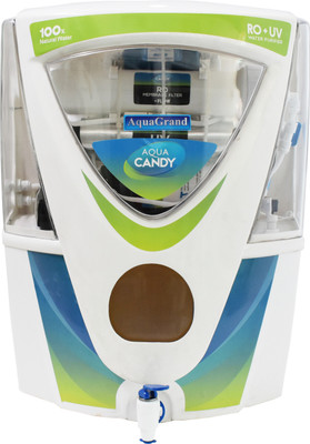 Aquagrand CANDY Green Model + ro + uv + uf + TDS Controller 15 L RO + UV + UF + TDS Water Purifier (Multicolor)