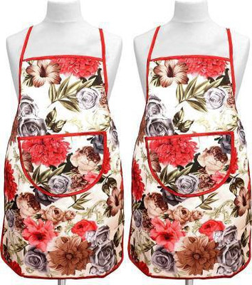 Dakshya Industries Cotton Home Use Apron - Free Size(Multicolor, Pack of 2)