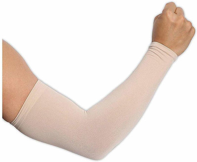 SK UNIVERSAL Cotton Arm Sleeve For Men & Women(Free, Beige)