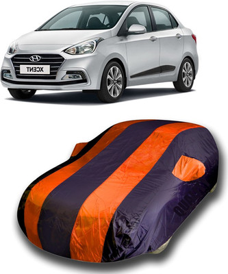 AARTRI Car Cover For Hyundai Xcent (With Mirror Pockets)(Orange)
