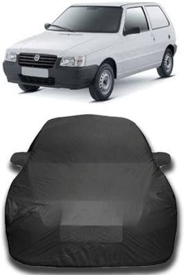 DROHAR Car Cover For Fiat Uno (With Mirror Pockets)(Grey)