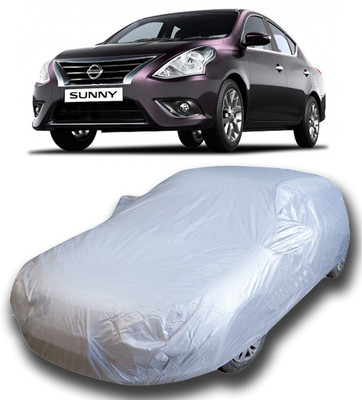 AARTRI Car Cover For Nissan Sunny (With Mirror Pockets)(Silver)