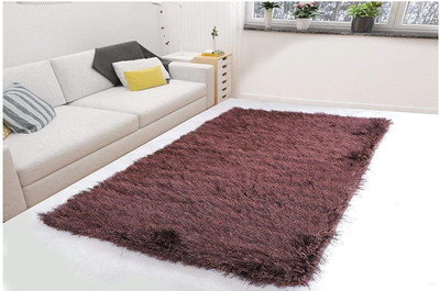 RM Handloom Brown Polyester Carpet(3 ft,  X 5 ft, Rectangle)