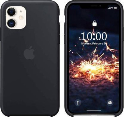 KARWAN Back Cover for Apple iPhone 11Black Shock Proof Silicon
