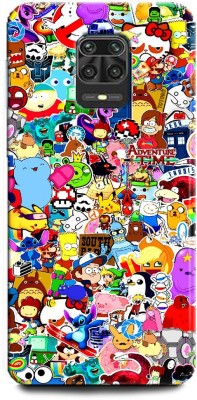 INDICRAFT Back Cover for POCO M2 Pro ABSTRACT CARTOON ART, MESS CARTOON, COLOURFULL(Multicolor, Hard Case, Pack of: 1)