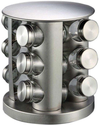 kirfiz Spice Set Glass, Steel(1 Piece)