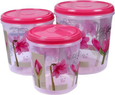 AK HUB Plastic Utility Container  - 5000 ml, 7000 ml, 10000 ml(Pack of 3, Pink)