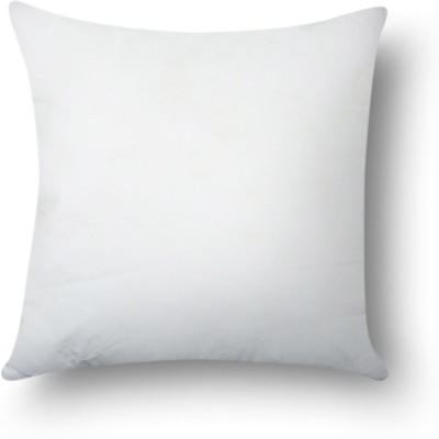 SWHF Microfibre Vaccum Packed Cushion Cotton Solid Cushion Pack of 2(White)