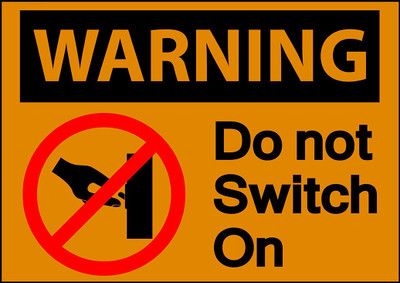 Ritwika's Warning Do not Switch On Emergency Sign