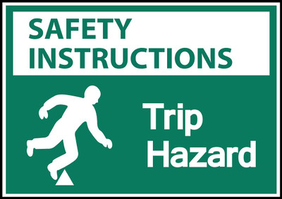 Ritwika's Safety Instruction Trip Hazard Emergency Sign
