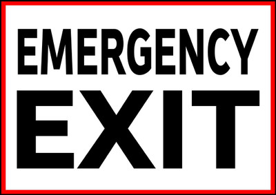 Ritwika's Emergency Exit Emergency Sign