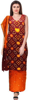 Lattice Cotton Silk Printed Salwar Suit Material