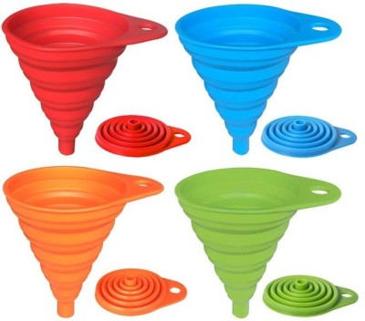 Pankhudi Enterprise Silicone Funnel Set(Multicolor, Pack of 4)