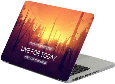 FineArts Learn from Yesterday Live for Today Hope for Tomorrow Vinyl Reusable Laptop Skin Compatible for 15.6 inch(Theme: Typography)